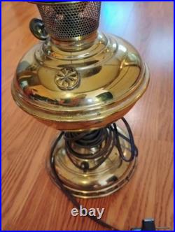 Antique 1915 Aladdin Kerosene Oil Lamp #6 Milk Glass Ruffle Top Shade