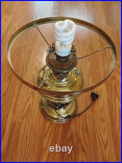 Antique 1915 Aladdin Kerosene Oil Lamp #6 Milk Glass Ruffle Top Shade