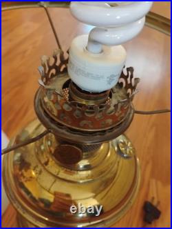 Antique 1915 Aladdin Kerosene Oil Lamp #6 Milk Glass Ruffle Top Shade