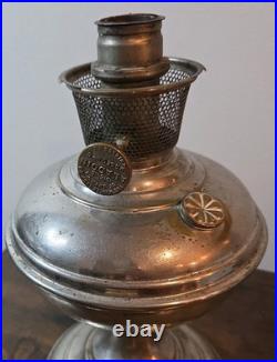 Antique 1915 Aladdin Model 6 Nickel Kerosene Lamp Chicago Mesh Basket Upgrade