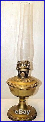 Antique 1919 20 Aladdin Model 8 Satin Brass Finish Kerosene Oil Table Lamp