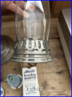 Antique 1920s Aladdin Model 11 Kerosene Lamp Nickel Plated Brass With Burner