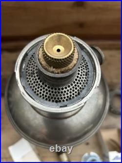 Antique 1920s Aladdin Model 11 Kerosene Lamp Nickel Plated Brass With Burner