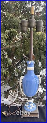 Antique 1920s DAV ART Deco New York PORCELAIN Table Lamp FIGURAL SIGNED WORKS