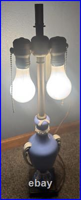 Antique 1920s DAV ART Deco New York PORCELAIN Table Lamp FIGURAL SIGNED WORKS