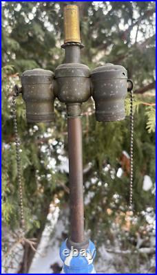 Antique 1920s DAV ART Deco New York PORCELAIN Table Lamp FIGURAL SIGNED WORKS