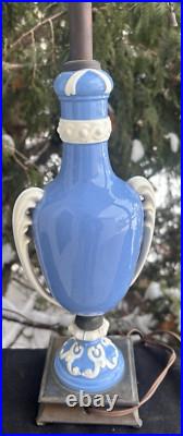 Antique 1920s DAV ART Deco New York PORCELAIN Table Lamp FIGURAL SIGNED WORKS