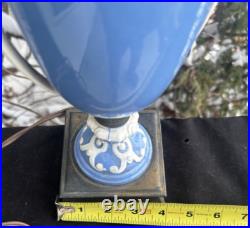 Antique 1920s DAV ART Deco New York PORCELAIN Table Lamp FIGURAL SIGNED WORKS