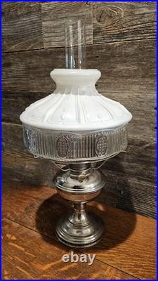 Antique 1922-1928 Aladdin Model 11 Lamp W Shade & Chimney Stunning