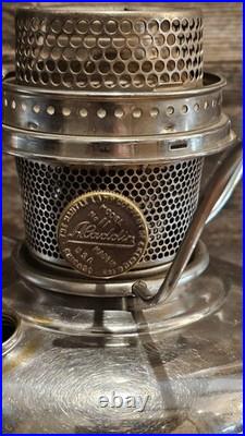 Antique 1922-1928 Aladdin Model 11 Lamp W Shade & Chimney Stunning