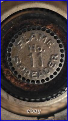 Antique 1922-1928 Aladdin Model 11 Lamp W Shade & Chimney Stunning