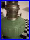 Antique 1930s Aladdin Oil Lamp Cathedral Pattern Jadeite Jade Green EUC