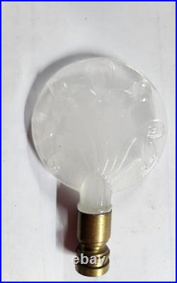 Antique 1930s Aladdin Table Lamp with Glass Base & Finial Dual Lights