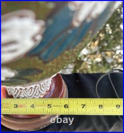 Antique 1930s Art Deco Asian Porcelain Figural Table Lamp ENAMELED UNUSUAL