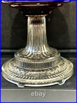 Antique 1933 Aladdin Colonial Hobnail Oil Lamp With Original Chimney (3d)