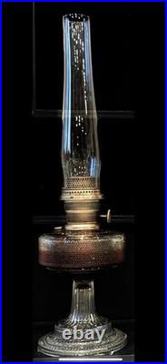 Antique 1933 Aladdin Colonial Hobnail Oil Lamp With Original Chimney (3d)