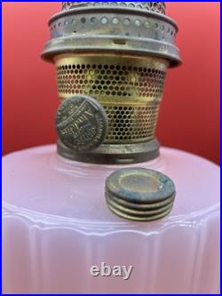 Antique 1936 Aladdin Corinthian Model B-116 Rose Moonstone Oil Lamp