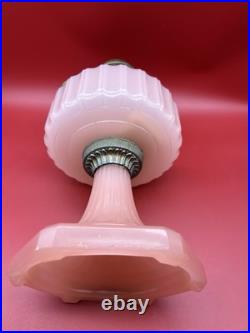 Antique 1936 Aladdin Corinthian Model B-116 Rose Moonstone Oil Lamp