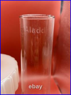 Antique 1936 Aladdin Corinthian Model B-116 Rose Moonstone Oil Lamp