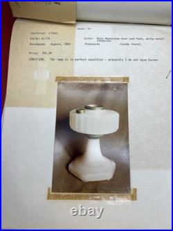 Antique 1936 Aladdin Corinthian Model B-116 Rose Moonstone Oil Lamp