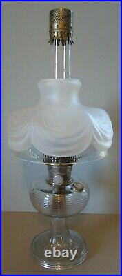 Antique 1937 1938 Aladdin Crystal Beehive Lamp Complete with Original Shade