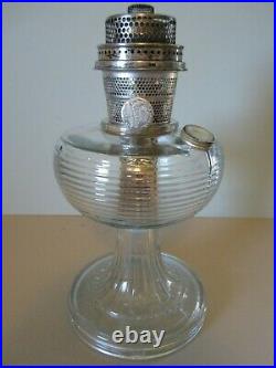 Antique 1937 1938 Aladdin Crystal Beehive Lamp Complete with Original Shade