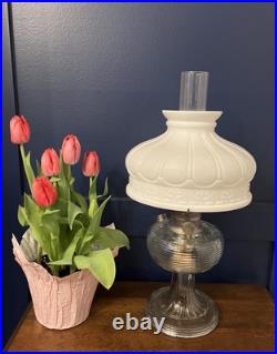 Antique 1937 Aladdin Clear Beehive Oil Lamp Mantle Lamp w Shade