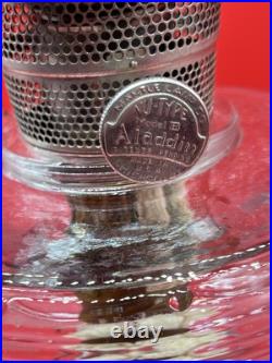 Antique 1937 Aladdin Clear Beehive Oil Lamp Mantle Lamp w Shade