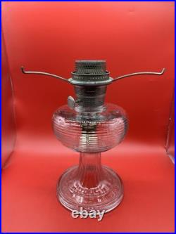 Antique 1937 Aladdin Clear Beehive Oil Lamp Mantle Lamp w Shade