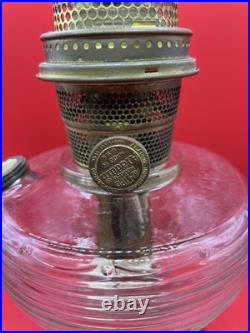 Antique 1937 Aladdin Clear Beehive Oil Lamp Mantle Lamp w Shade