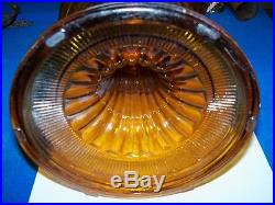 Antique 1937 Aladdin Lamp B82d Amber Dark Crystal Beehive Kerosene Oil Lamp