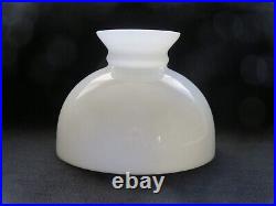 Antique 9 7/8 Fitter Flat Top Rayo Lamp Shade White Opal Milk Glass Aladdin