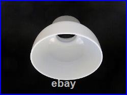 Antique 9 7/8 Fitter Flat Top Rayo Lamp Shade White Opal Milk Glass Aladdin