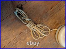 Antique ALADDIN BOUDOIR LAMP ALACITE WHITE MILK GLASS GOLD VTG RARE DECO MCM