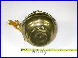 Antique ALADDIN BRASS Kerosene Oil Lamp Solid Brass ELECTRIC Works NO Chimney