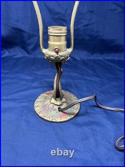 Antique ALADDIN Boudoir Lamp Gold Poly Chrome Koi Dauphin BEAUTIFUL