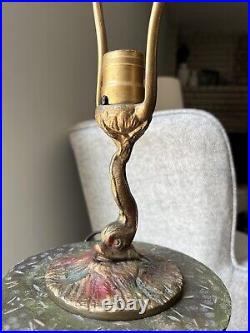 Antique ALADDIN Boudoir Lamp Gold Poly Chrome Koi Dauphin BEAUTIFUL