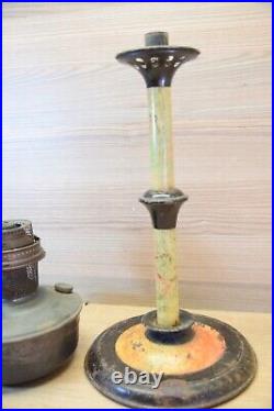 Antique ALADDIN COLOURED PEDESTAL OIL KEROSENE LAMP MODEL 12 MANTLE LAMP CO