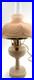 Antique ALADDIN LINCOLN DRAPE Pink Satin Oil Lamp Electrified