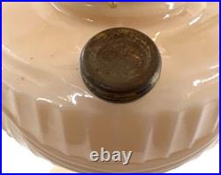 Antique ALADDIN LINCOLN DRAPE Pink Satin Oil Lamp Electrified