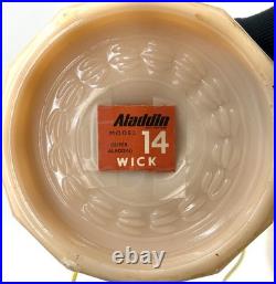 Antique ALADDIN LINCOLN DRAPE Pink Satin Oil Lamp Electrified