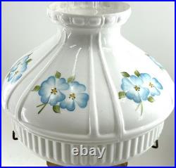 Antique ALADDIN Model 25 Oil Lamp with Beautiful Hand Painted Shade Artist Signed