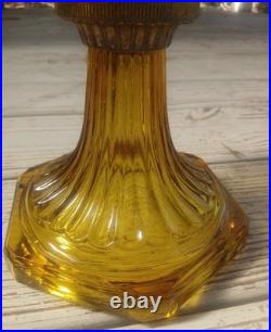 Antique ALADDIN Model-B Corinthian AMBER GLASS Oil-Kerosene Lamp 1930s LTS021
