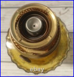 Antique ALADDIN Model-B Corinthian AMBER GLASS Oil-Kerosene Lamp 1930s LTS021