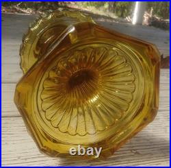 Antique ALADDIN Model-B Corinthian AMBER GLASS Oil-Kerosene Lamp 1930s LTS021