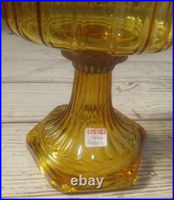 Antique ALADDIN Model-B Corinthian AMBER GLASS Oil-Kerosene Lamp 1930s LTS021