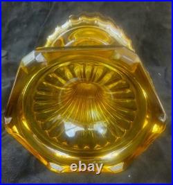 Antique ALADDIN Model-B Corinthian AMBER GLASS Oil-Kerosene Lamp 1930s LTS021