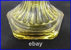 Antique ALADDIN Model-B Corinthian AMBER GLASS Oil Lamp. Chimney, Burner, Base