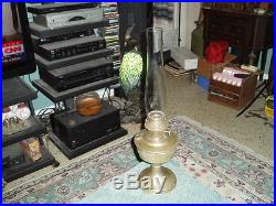 Antique ALADDIN Nickle Plated OIL KEROSENE LAMP With Chimney London England