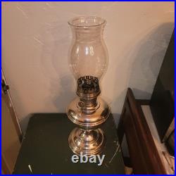 Antique ALADDIN Table Oil Kerosene Lamp Nickel Model No. 11 Chicago USA Working